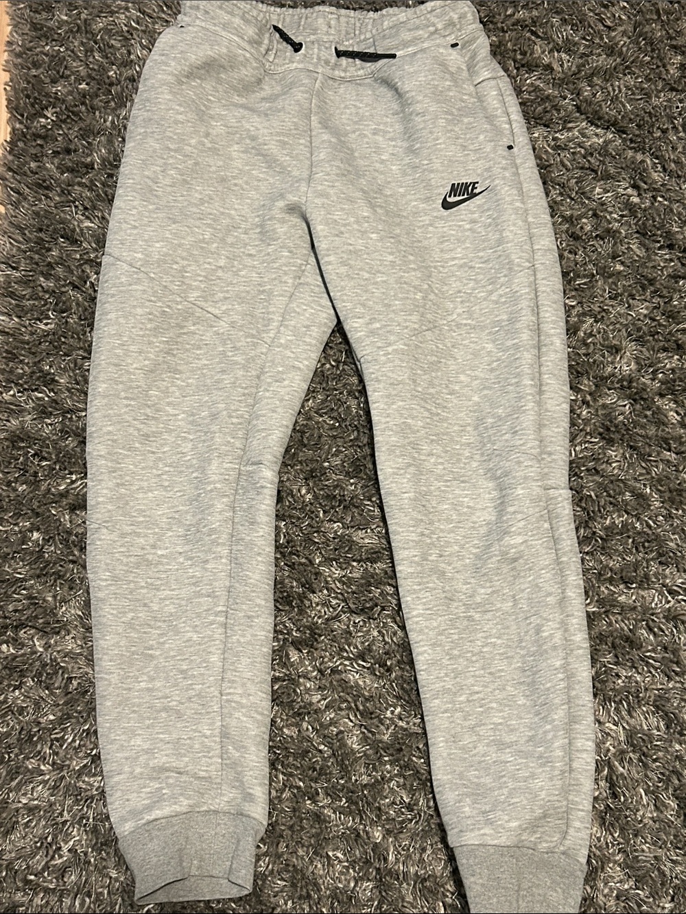 Nike Kids Light Gray Slim Fleece Joggers